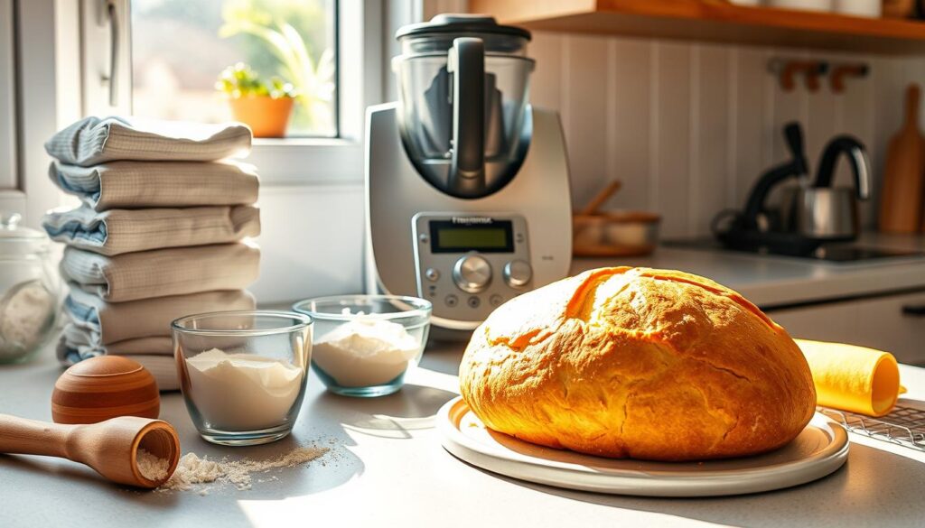 Ingrédients pour pain sans gluten au Thermomix
