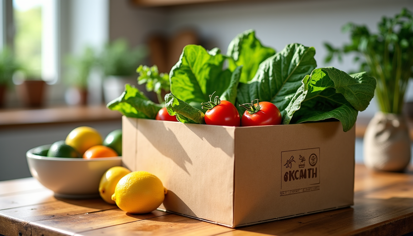 Illustration : de nombreuses entreprises proposent des offres de bienvenue — box repas bio : des recettes simples et de saison livrées chez vous